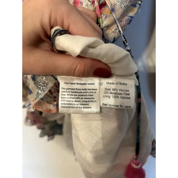 Rococo Sand Floral Leila Metallic Stars Mini Dress - Picture 4 of 5